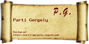 Parti Gergely névjegykártya