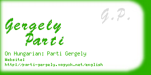 gergely parti business card